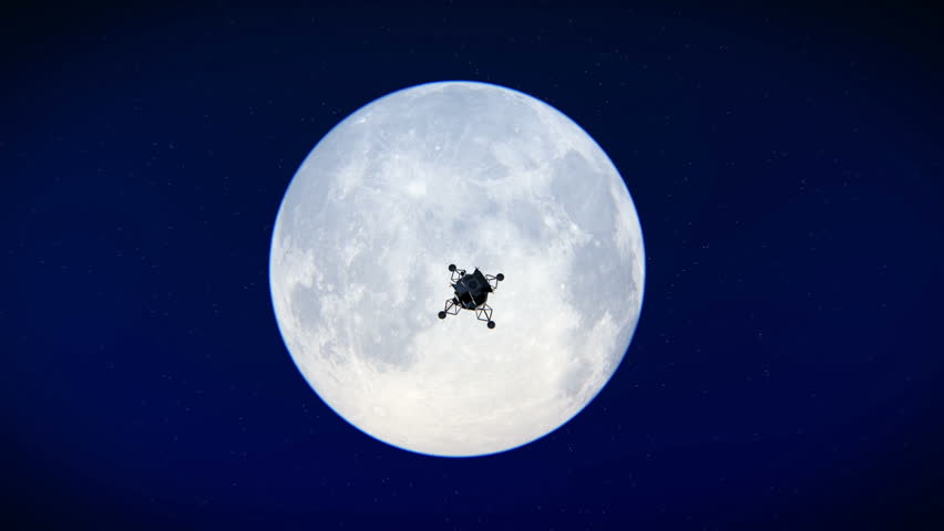 Lunar Module departing the moon