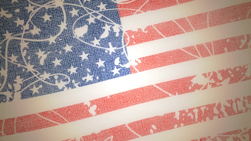 USA grungy animated flag background