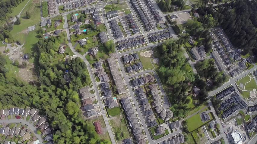 Aerial view of Port Moody Coquitlam area