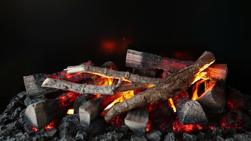 Romantic home fire, fake fire and smoke