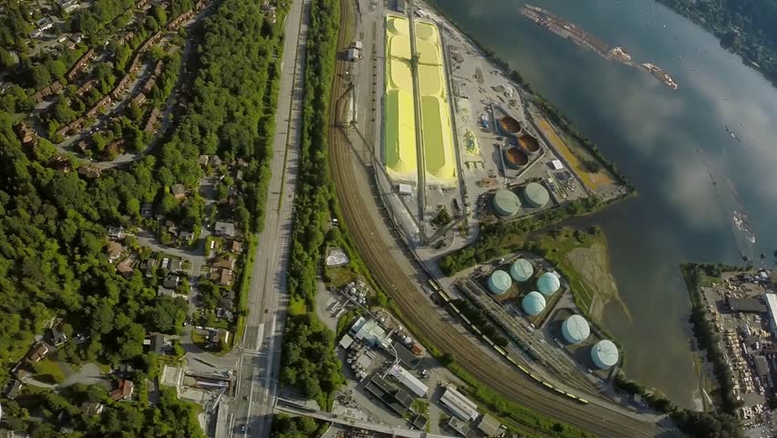 Aerial view of Port Moody, BC Canada