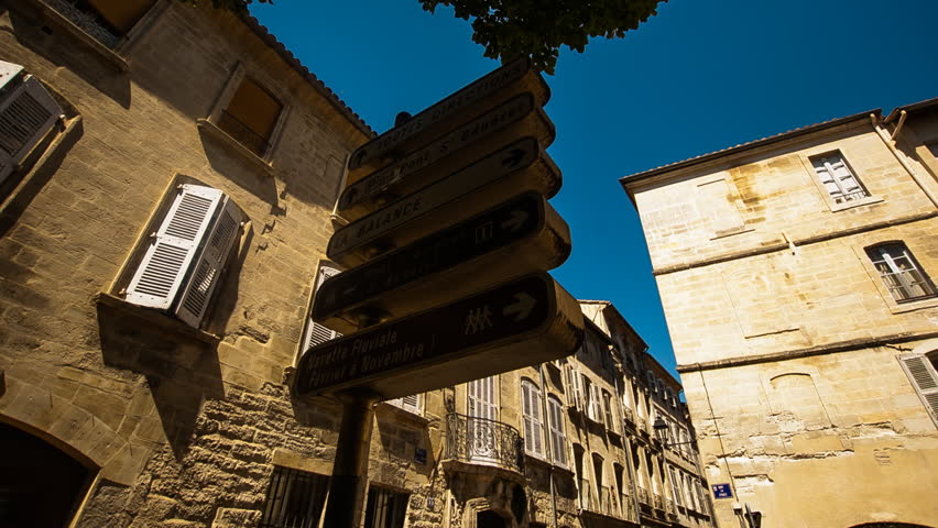 Avignone, France, July 2014 - Detail of street in Avignon, France.