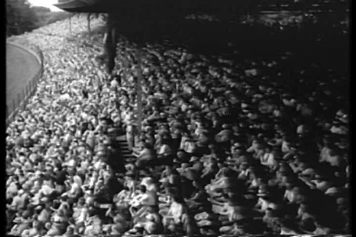 CIRCA 1950s - A 1956 car race in Indianapolis.