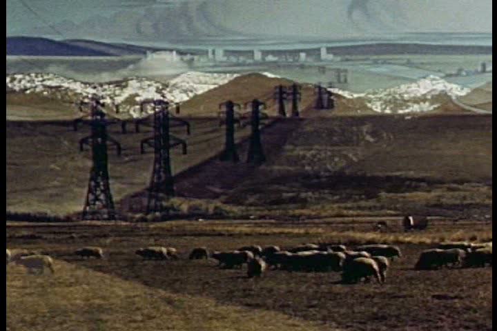 CIRCA 1950s - Solar power is discussed in this 1952 film about the future of energy consumption in America.