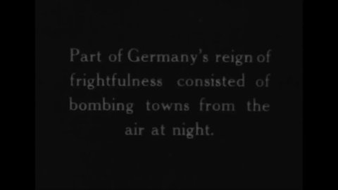 CIRCA 1940s - Germans use zeppelins in World War One to bomb towns at night.