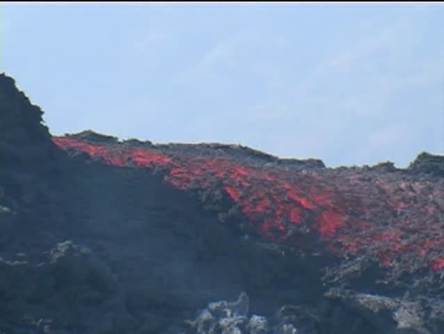 Lav a flow at  Kilauea volcano