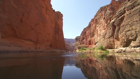 CIRCA 2010s - Beautiful POV shot on the Colorado River through the Grand Canyon.