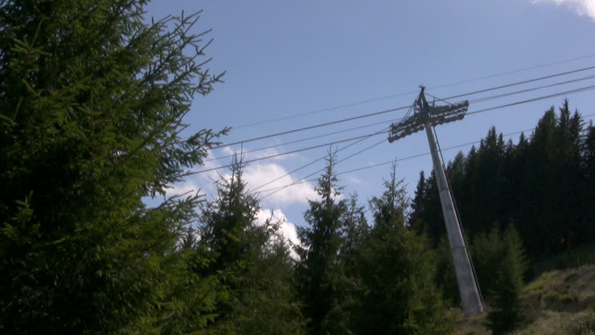 Top of mountain cable car