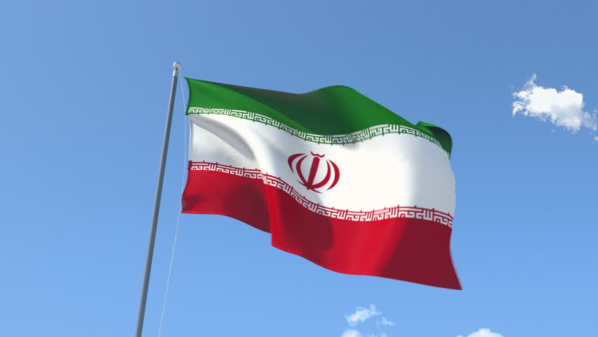 The Flag Of Iran Waving Stock Footage Video 100 Royalty Free