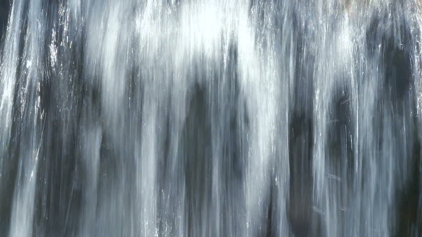 Extreme close up of small waterfall