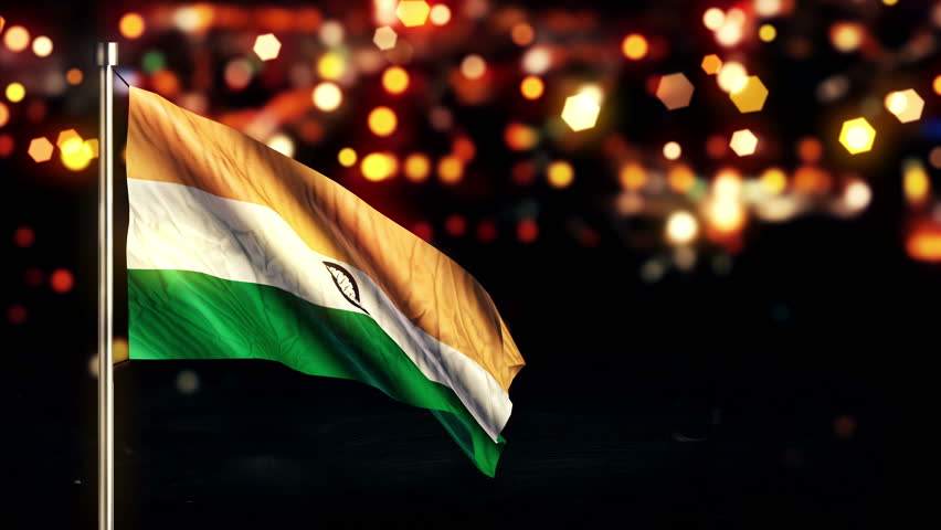 India National Flag City Light Stock Footage Video 100 Royalty Free 7136272 Shutterstock