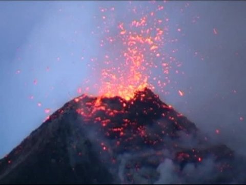 Erupting volcano in central america  Volcano Fuego