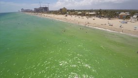 Hollywood Beach Florida aerial drone video