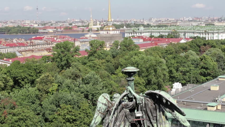 View of the St. Petersburg from the colonnade of St. Isaac