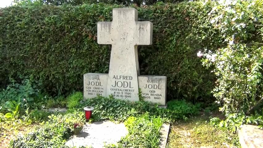 Grave of General Jodel. German General in World War II