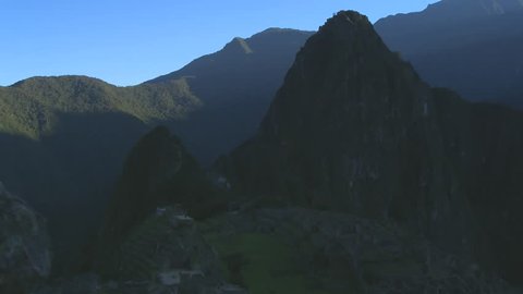Time Lapse Movie Sunrise over ruins of Machu Picchu in Peru
