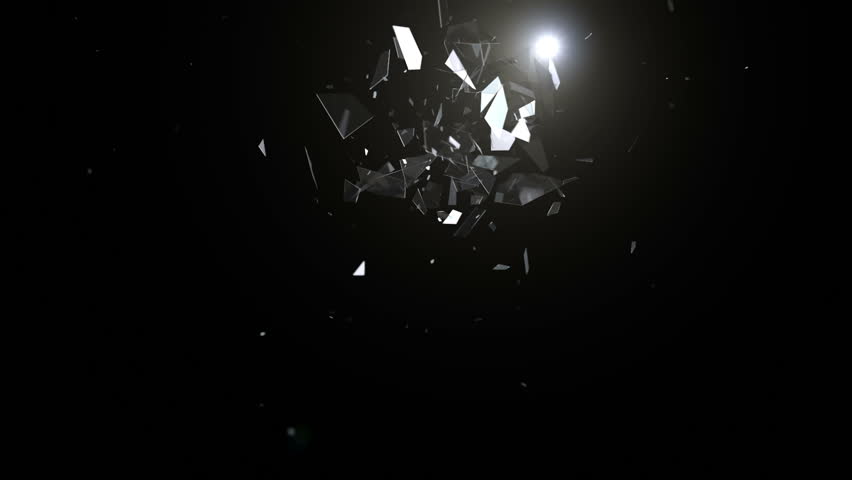 Shattered Glass Flying Towards Viewer Shards Stock Footage Video 100 Royalty Free 7148743 3273