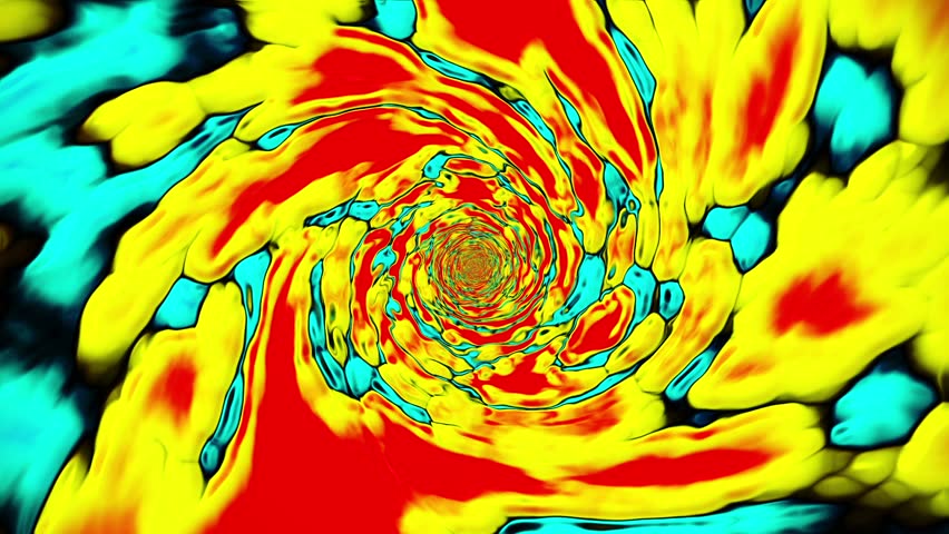 Abstract color tunnel in yellow-red | Shutterstock HD Video #7151515