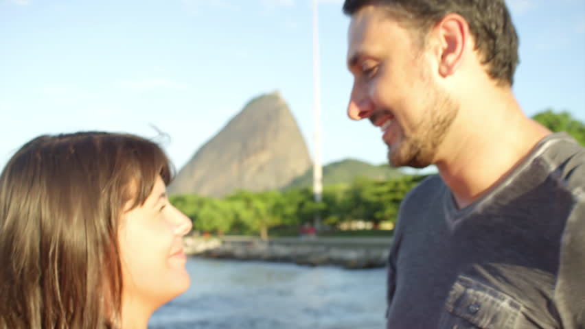 Brazilian couple on a beach in Brazil