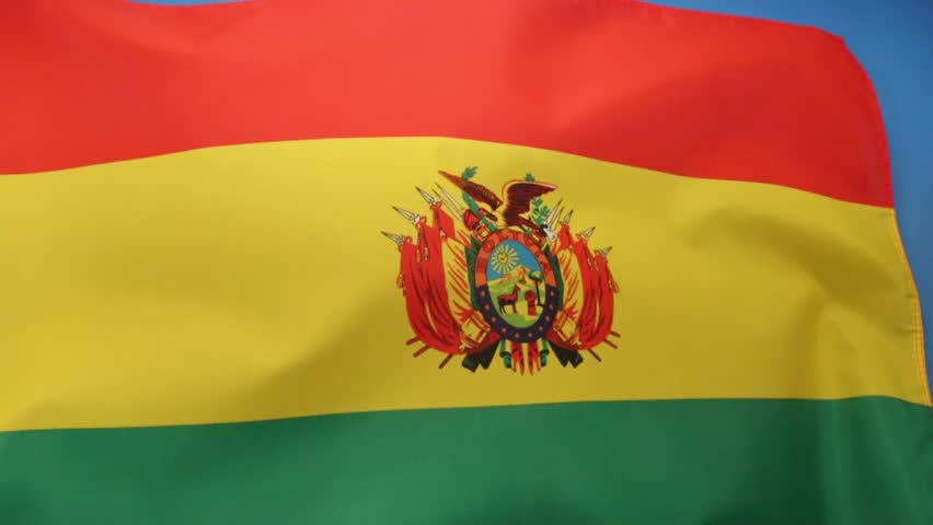 National Flag Bolivia Originally Adopted 1851 Stock Footage Video (100% 