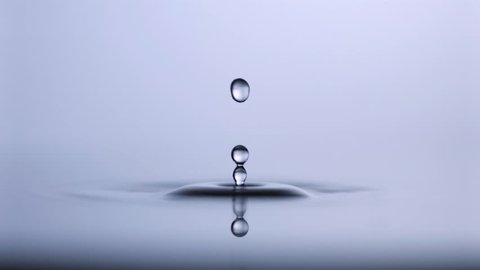 Slow motion Water drop shooting with high speed camera, phantom gold. Video stock
