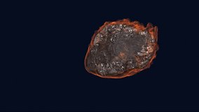 asteroid is spinning and burning - Powered by Shutterstock - Get 15% off with code: PIKWIZARD15