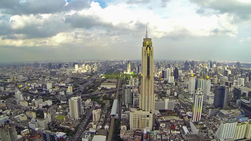 Bai yoke Tower Aerial shot at Bangkok Thailand.
