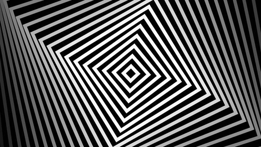 3 black and white, op art, hypno videos in 1 clip. Each runs just under 10 secs and is seamlessly loop-able. Royalty-Free Stock Footage #717895