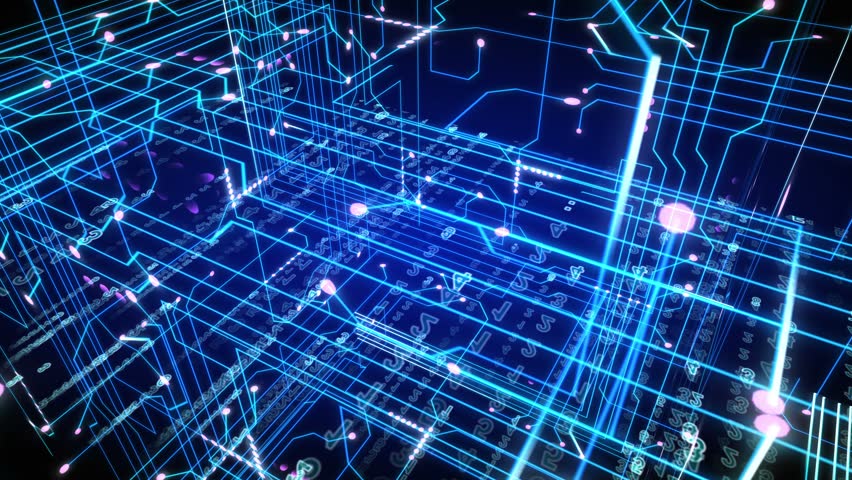 Futuristic technological video, motion background, seamless loopable. | Shutterstock HD Video #7178953