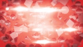 Seamless looping animation of transparent objects including lens flares and red background - Powered by Shutterstock - Get 15% off with code: PIKWIZARD15