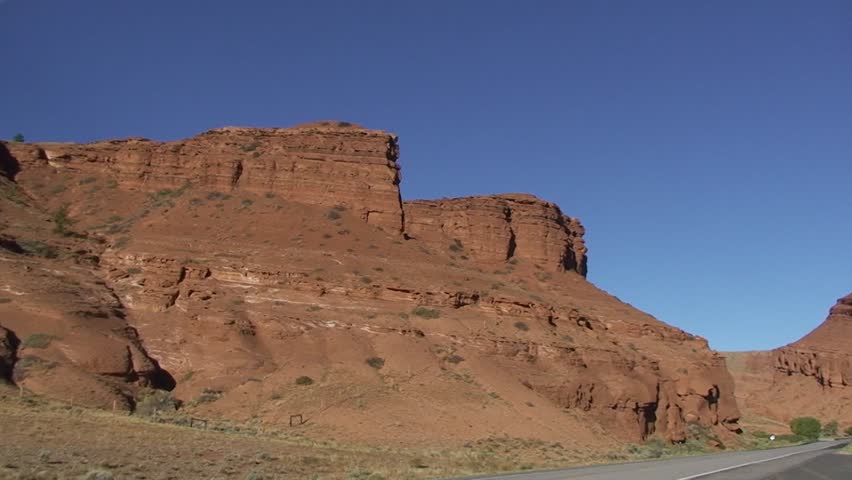 Red cliffs of the Badlands near Dubois, Wyoming