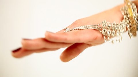 close-up of hands of oriental style dancer