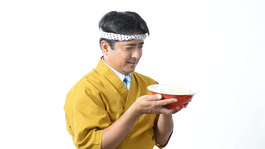 Smiling Asian chef