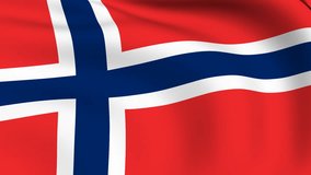 Flying Flag of NORWAY | LOOPED |
