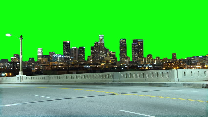 Downtown Los Angeles Green Screen  Stock Footage Video 100 