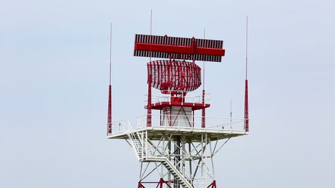 Rotating Radar Tower Airport Stock Footage Video (100% Royalty-free ...