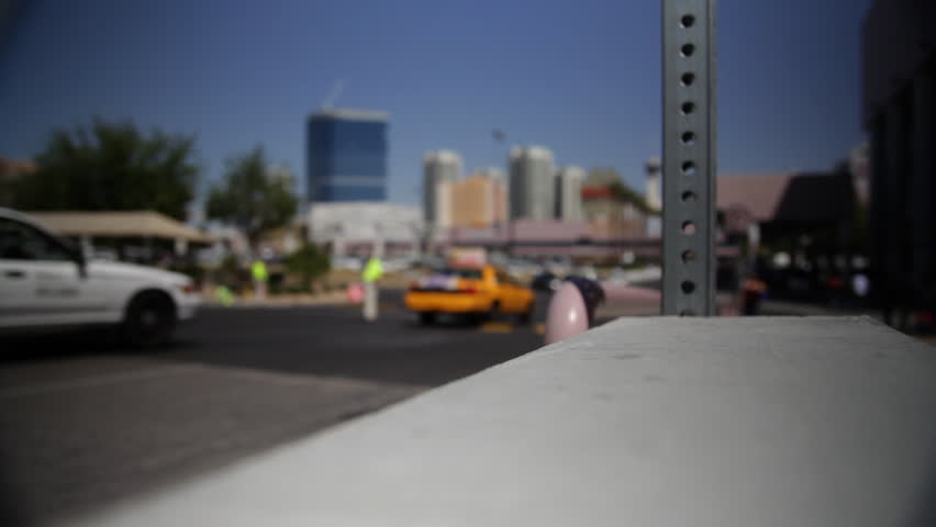 Defocused traffic in Las Vegas, Nevada.
