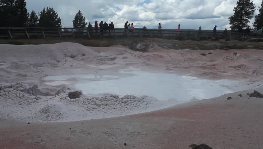 Lower Geyser Basin in Yellowstone National Park, Wyoming, USA