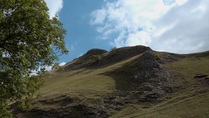 Hillside and Clouds Countryside - Peak District, National Park, Dovedale - September 2014 -  British Countryside Natural Backgrounds