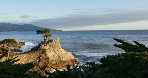 Lone Cypress 01 Sunset Ocean 17 Miles Drive Monterey California