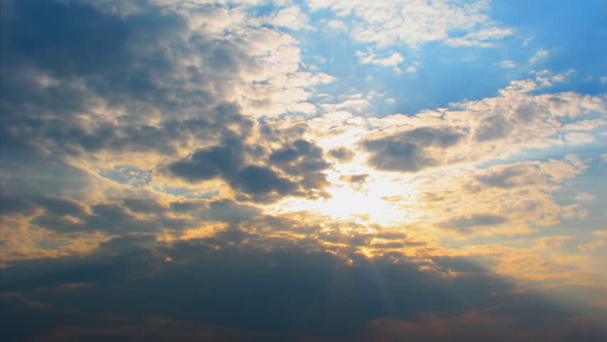 Sunset clouds, HD time lapse
