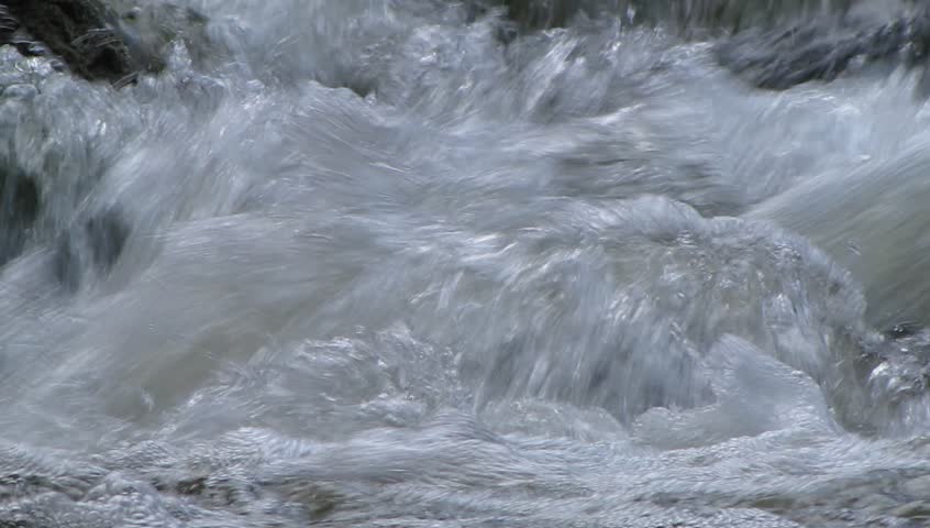 Rushing water in a creek