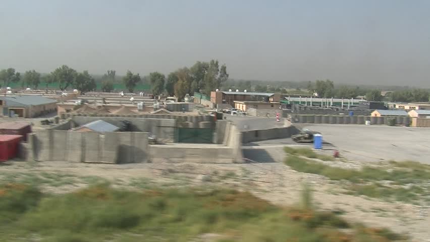 Helicopter Misfires Countermeasures While Landing at a Base in Afghanistan