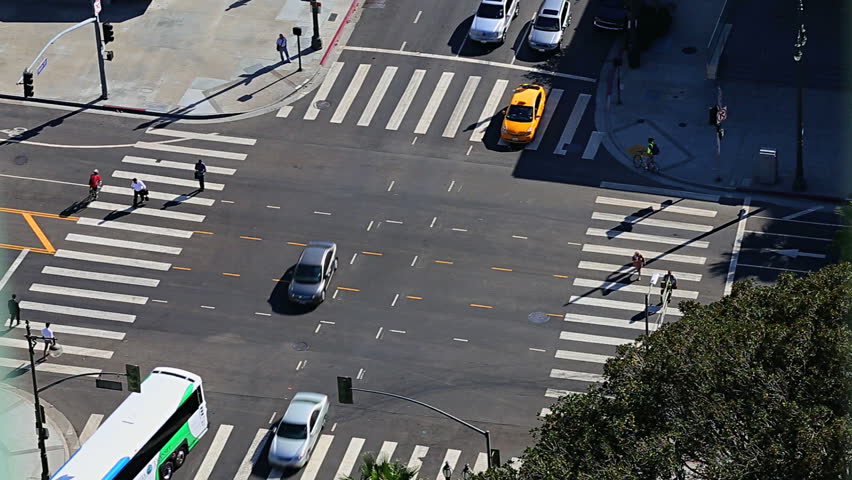 4 Way Traffic Intersection With Stock Footage Video 100 Royalty Free Shutterstock