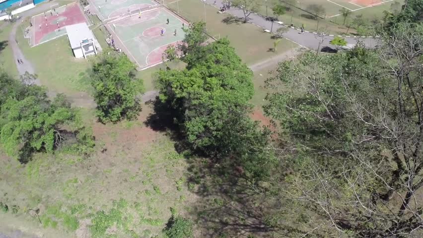 Aerial view from a Park in Sao Paulo, Brazil