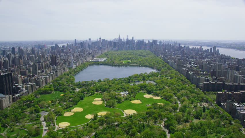 Aerial view of Central Park in New York City, United States of America
