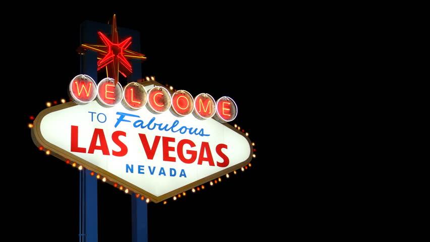 The Las Vegas welcome sign with luma matte.