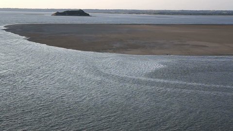 high tide water at Mont Saint Michel, France