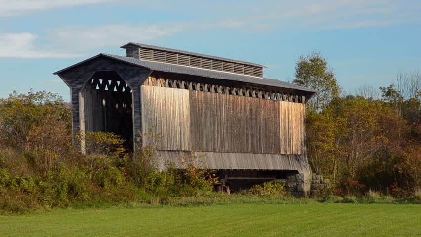 famous Fisher Railroad Bridge in Wolcott Vermont 1908 only surviving RR bridge in VT and one of only few in USA