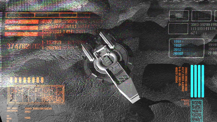 Crashed space ship on a planet or moon